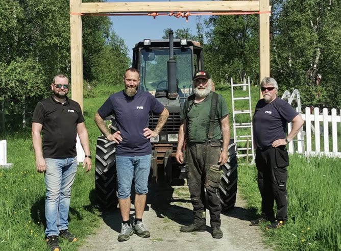 Deler av FVS-teamet på oppdrag i Finnsnes